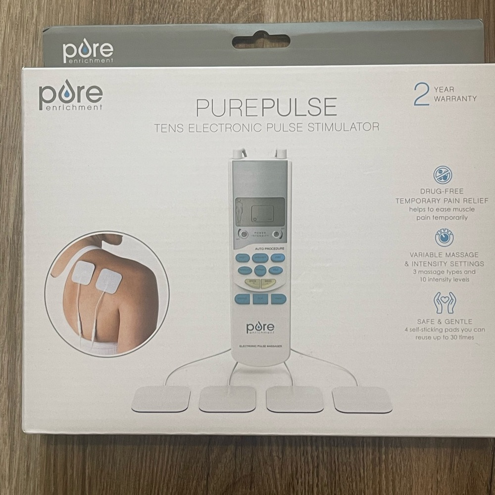 Pure Enrichment Purepulse TENS Electronic Pulse Stimulator New